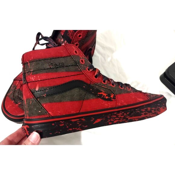 Vans Rare Limited Edition Nightmare On Elm Street Freddy Krueger SK8-Hi Sneakers - Picture 9 of 15